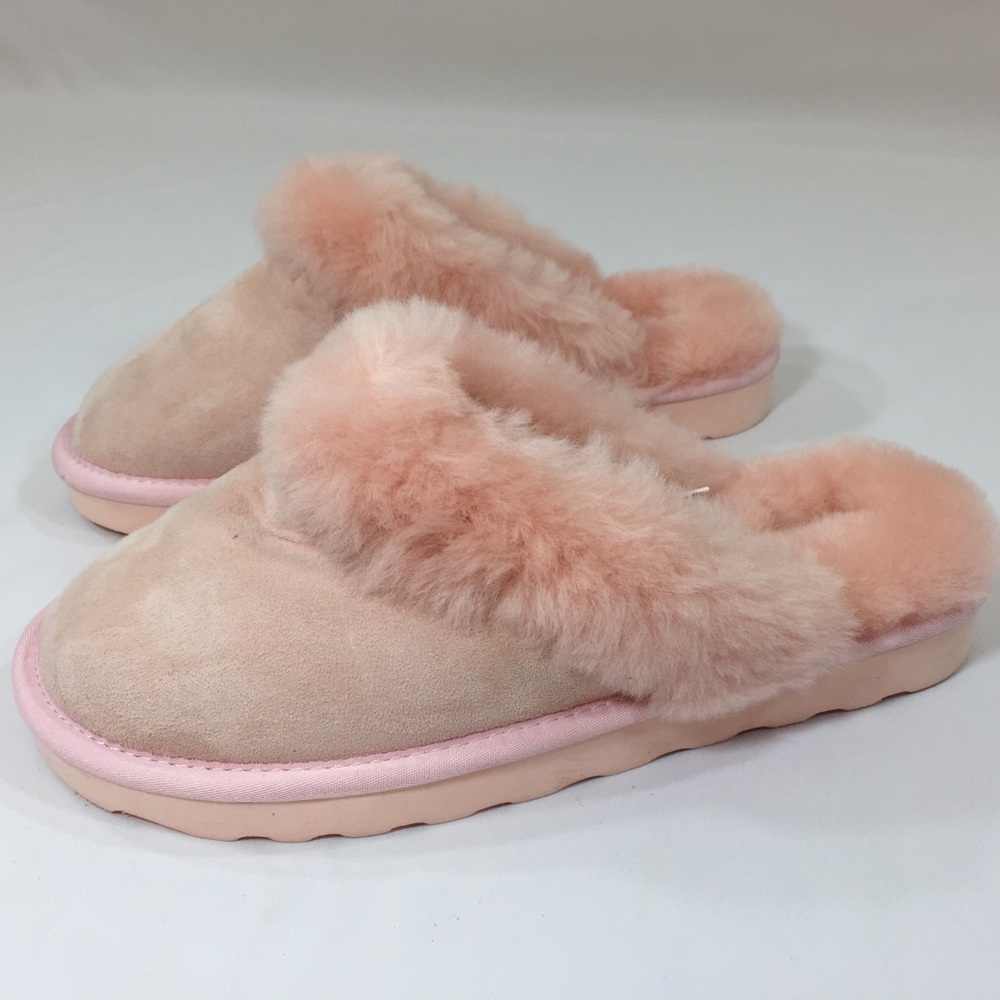 Luxe Genuine Sherling Pink Slippers